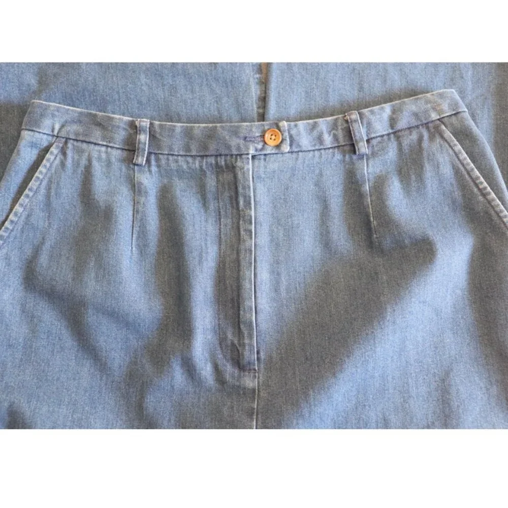 Talbots Skirt Womens Size 12 Blue Maxi Long Denim - Picture 3 of 4